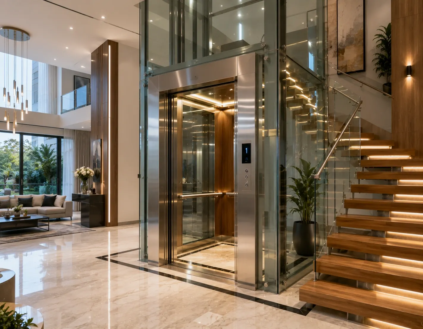 Luxury home elevator installation for villas and residences in Delhi NCR
