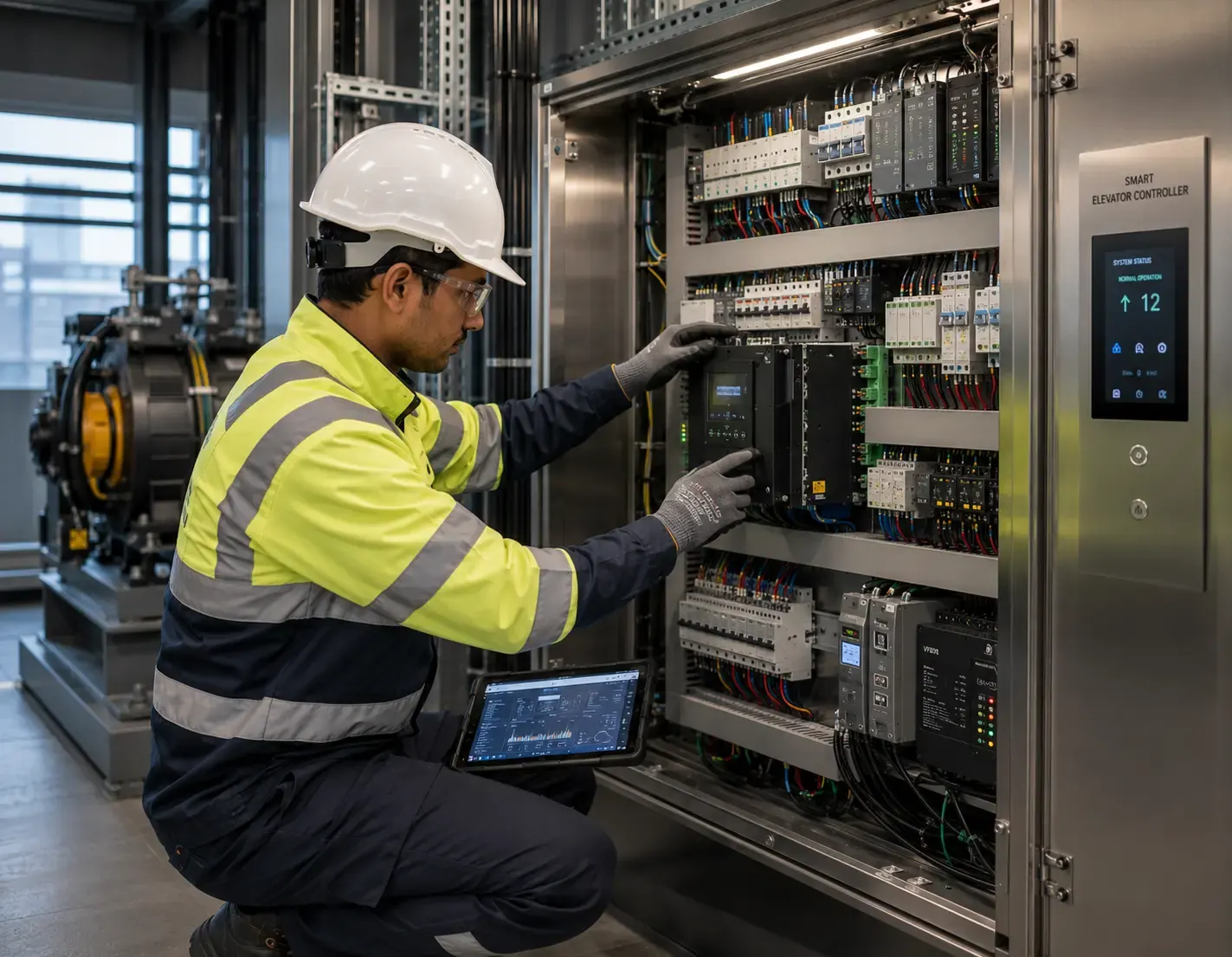 Modern elevator controller upgrade and elevator modernization service by MB Elevator
