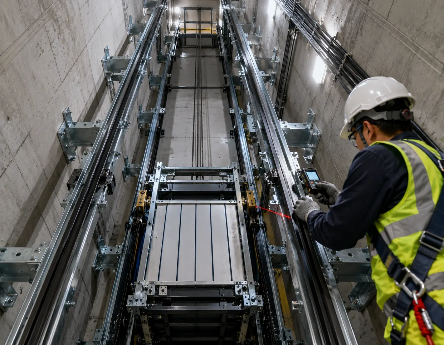 Elevator guide rails for safe and stable lift movement in Delhi NCR