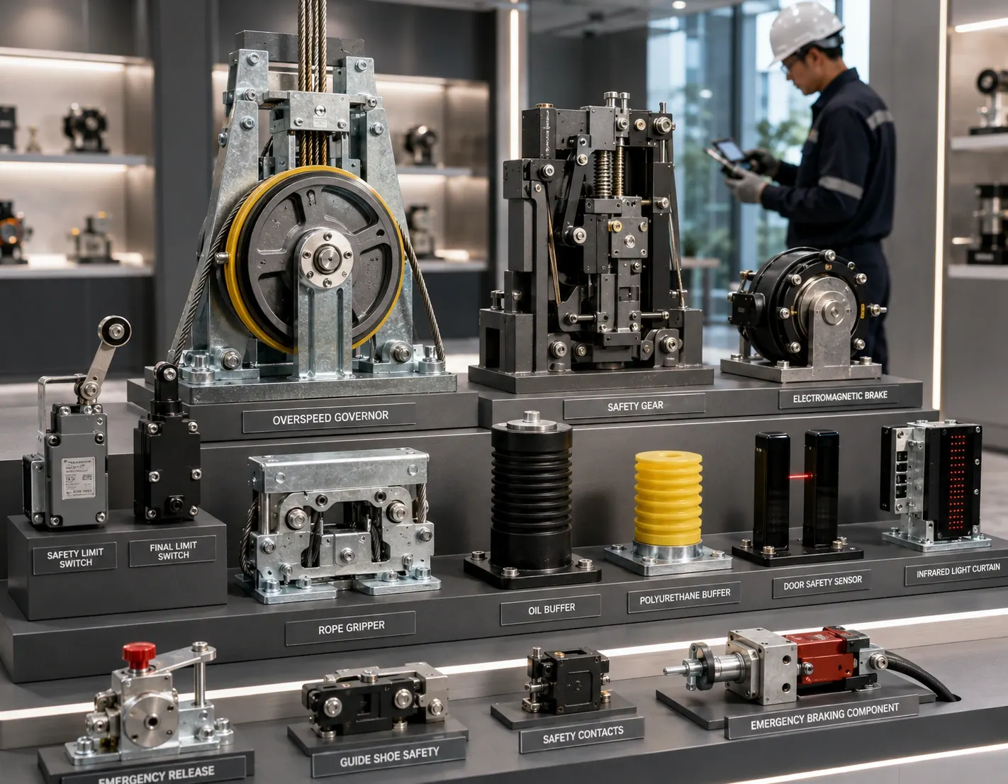 Elevator safety devices and lift safety spare parts in Delhi NCR