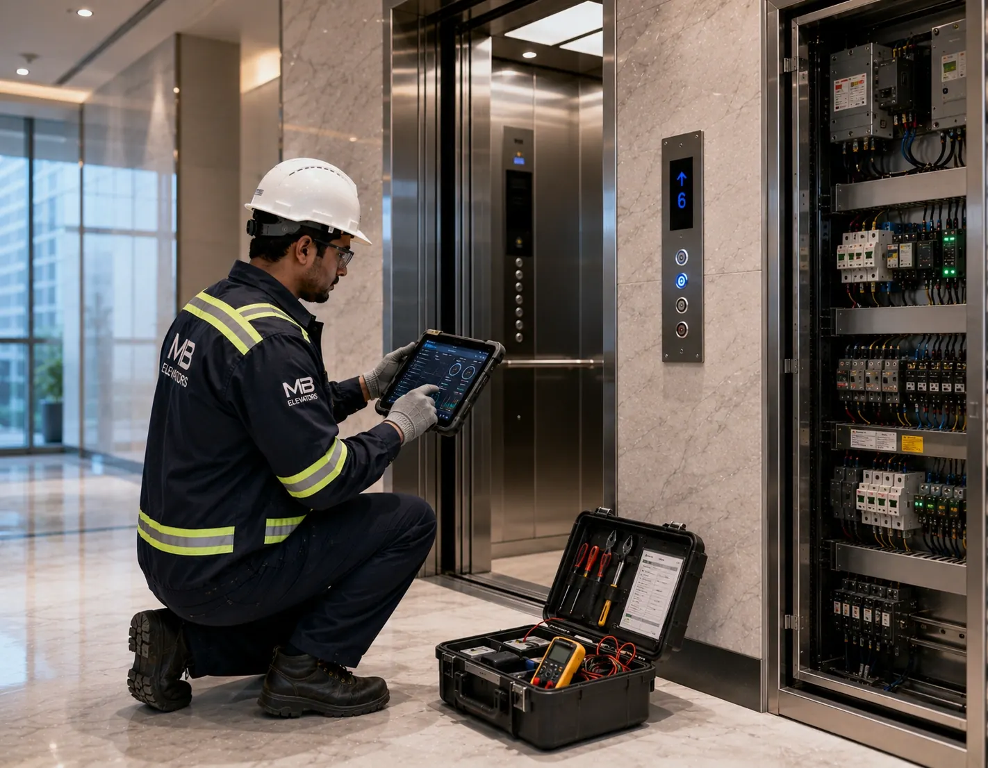 Elevator safety inspection service by certified engineers in Delhi NCR