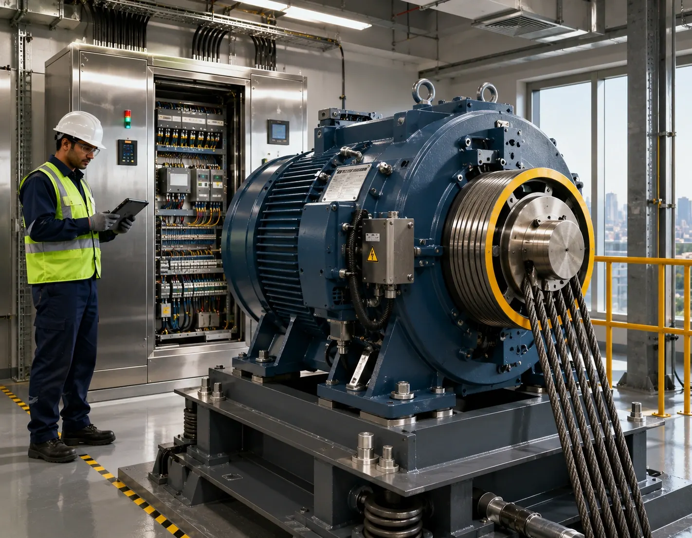 Elevator traction machine spare parts and drive system in Delhi NCR