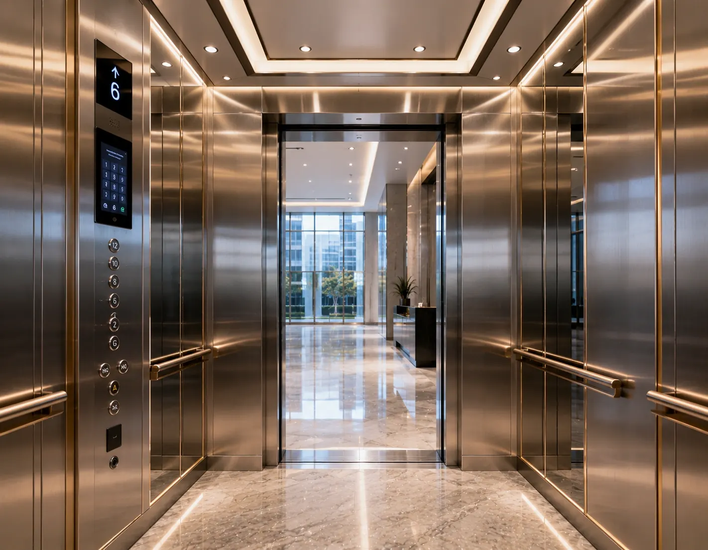 Premium elevator cabin interiors and lift cabin upgrades in Delhi NCR